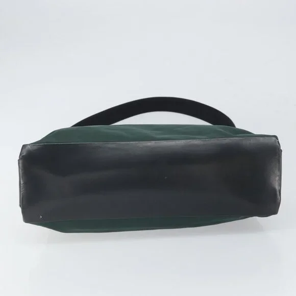 Authentic PRADA Shoulder Bag Nylon Khaki Silver - Picture 12 of 16